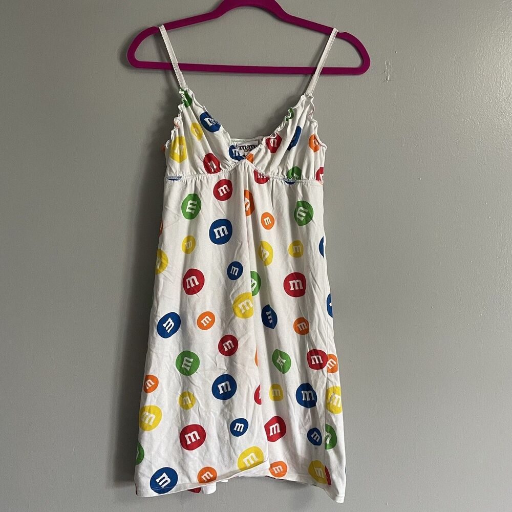 M&M’s World Adjustable Spaghetti Strap Nightie Pajama Medium